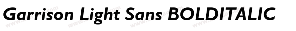 Garrison Light Sans BOLDITALIC字体转换
